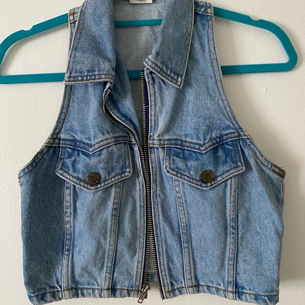 BeBop cropped denim vest